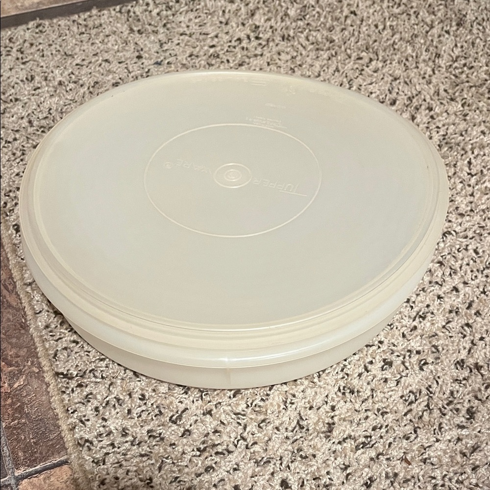 Tupperware #242  Round Storage Container for cookies and cakes 12”